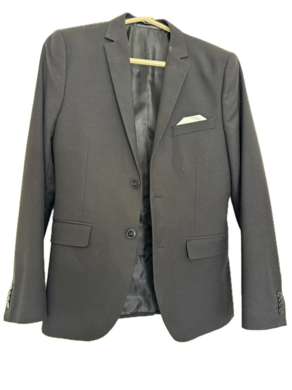 Mens Black Blazer Sz 34 R Slim Fit H&M